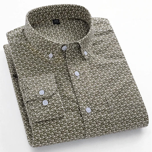 Men’s Casual Mandrin Collar Slim Fit Shirt