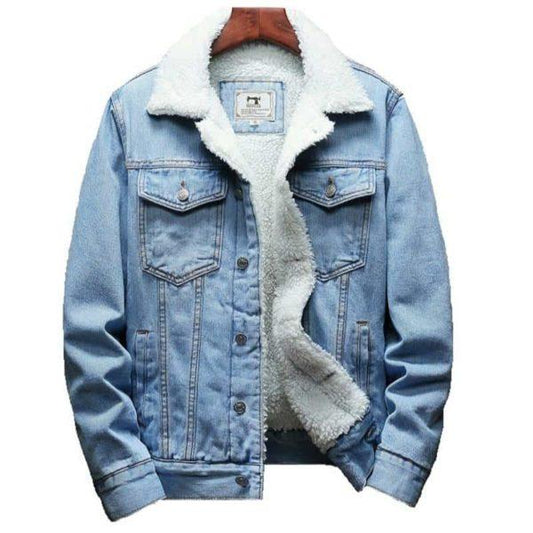 Classic Regular Fit Jeans Jacket For Men